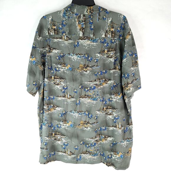 Batek Bay Mens Button Up Shirt Hawaiian Beach Tropical Aloha Floral Size XL - Picture 2 of 8